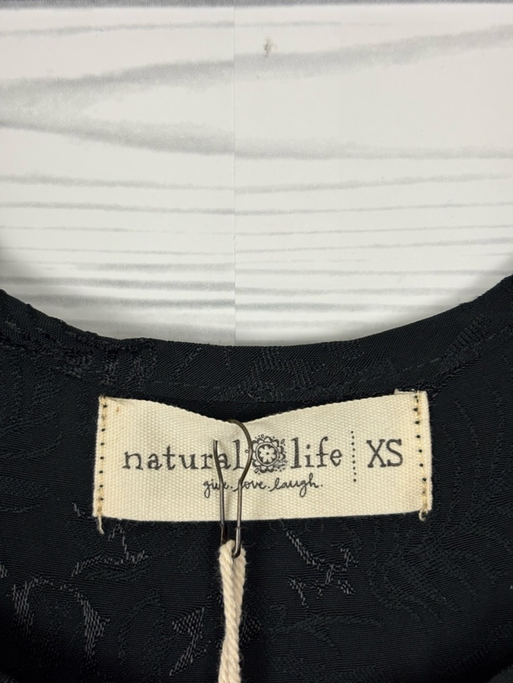 Natural Life Black Floral Appliqué Tiered Maxi Dress Size XS NWT - Picture 4 of 8